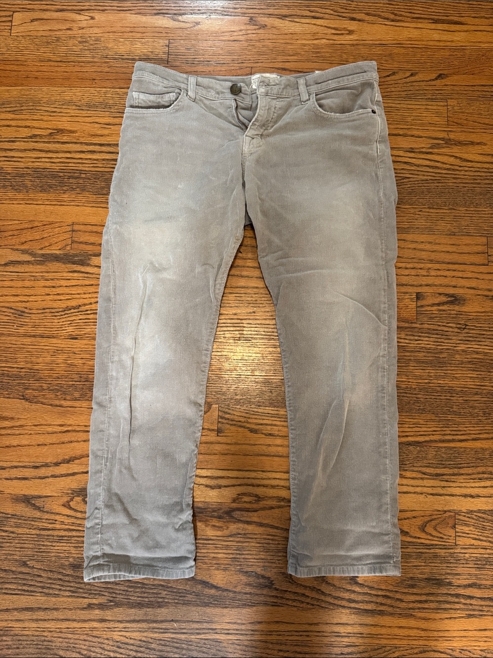 Current/Elliott Women’s Corduroy Pants in Light Gray Size 26 new!